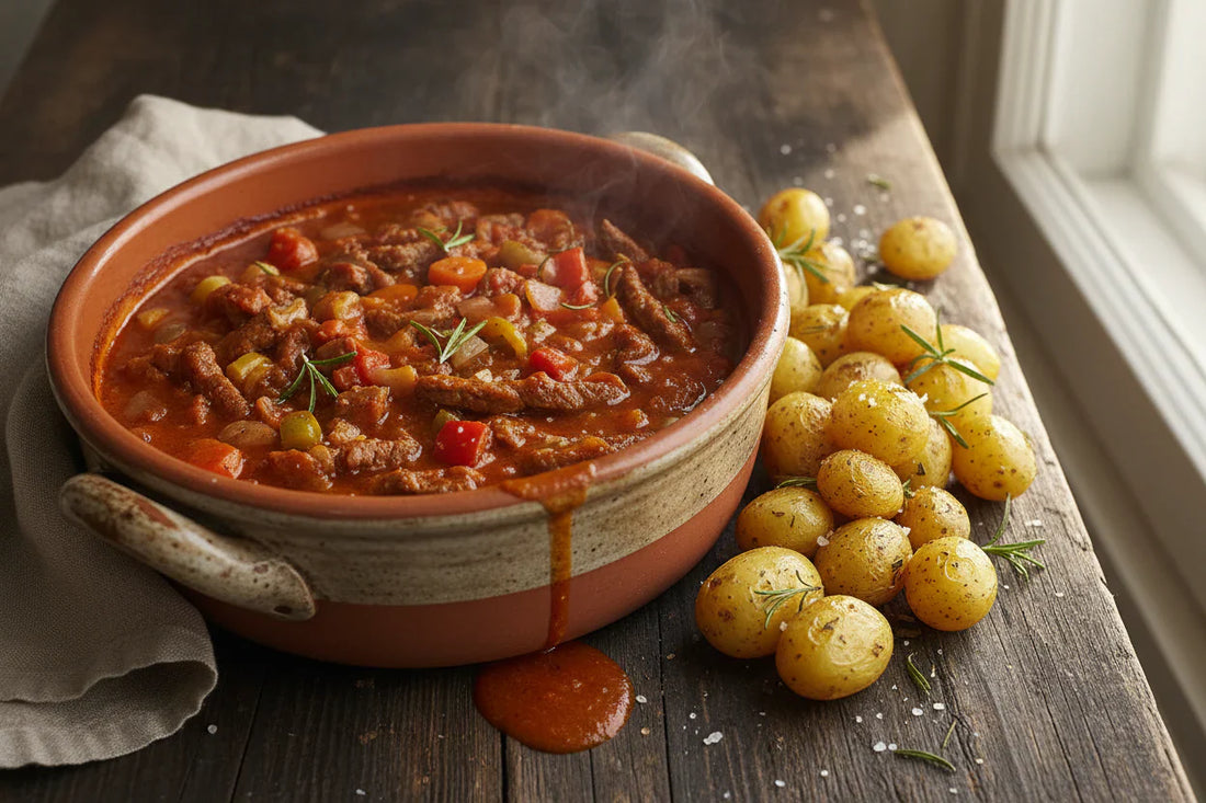 GOULASH SCHOTEL MET KRIELTJES