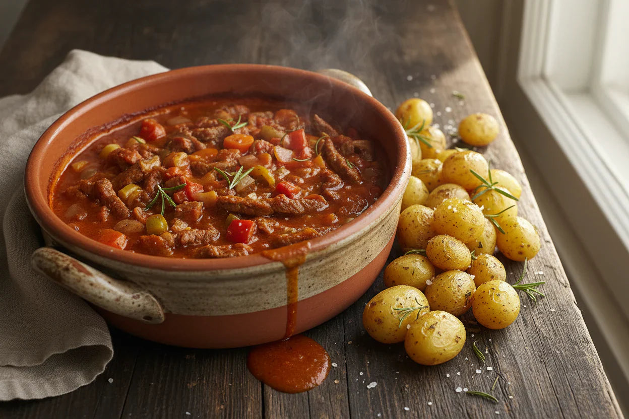 GOULASH SCHOTEL MET KRIELTJES