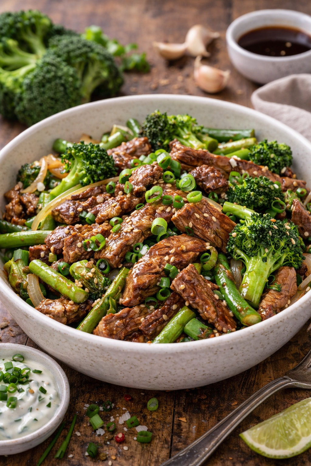 Gezonde runderreepjes met teriyakisaus en groenten, recept van Healthyslim in Zoetermeer
